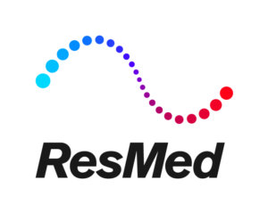 The logo of ResMed.