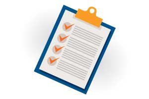 A simple graphic of a clipboard.