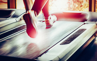 running treadmill exercise sneakers