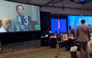 Dr. Patrick Strollo speaks before the AMA House of Delegates