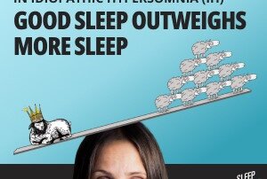 An advertisement saying good sleep outweighs more sleep