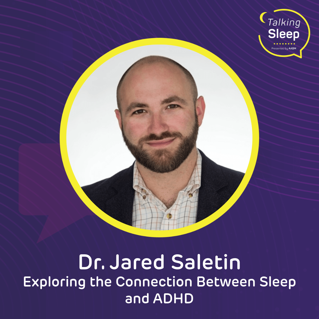Talking Sleep Season 7 EP 10-1-S7E10 Web Bio Headshots Headshot photos of Dr. Matt Bianchi with Talking Sleep podcast branding elements